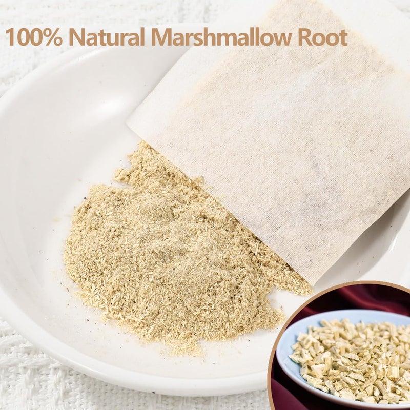 ULTHMOK 50 Premium Marshmallow Root Tea Bag,100% Natural Pure Althaea Officinalis,No Additives & Caffeine Free, Caffeine-free - Respiratory Support & Promote Digestion. - Image 2